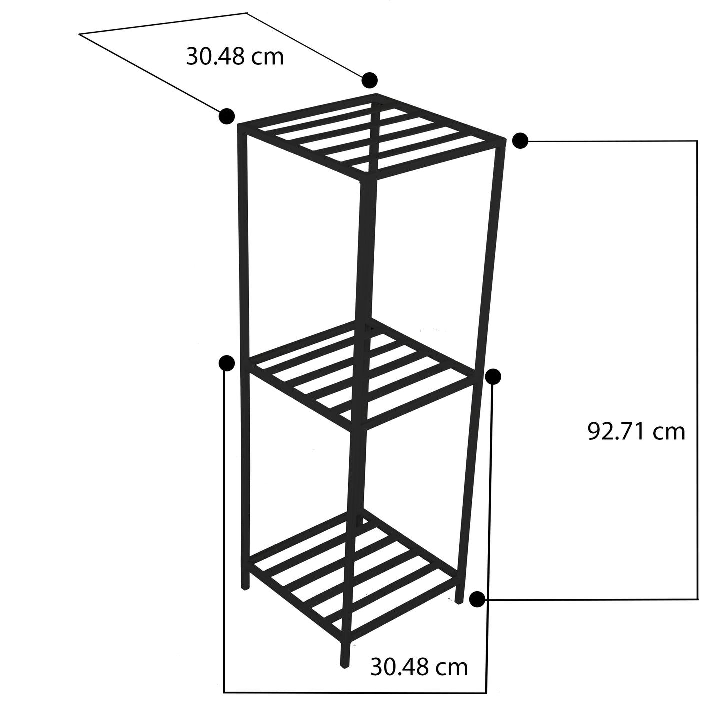 Baryte Three bucket Plant Stand