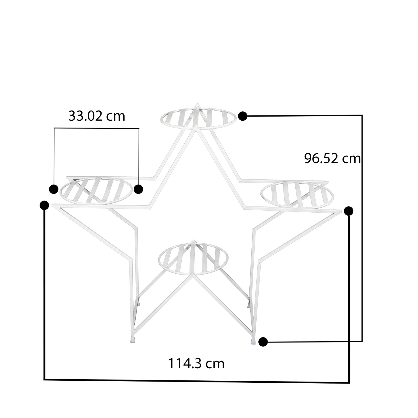 Star shape plant stand for pots