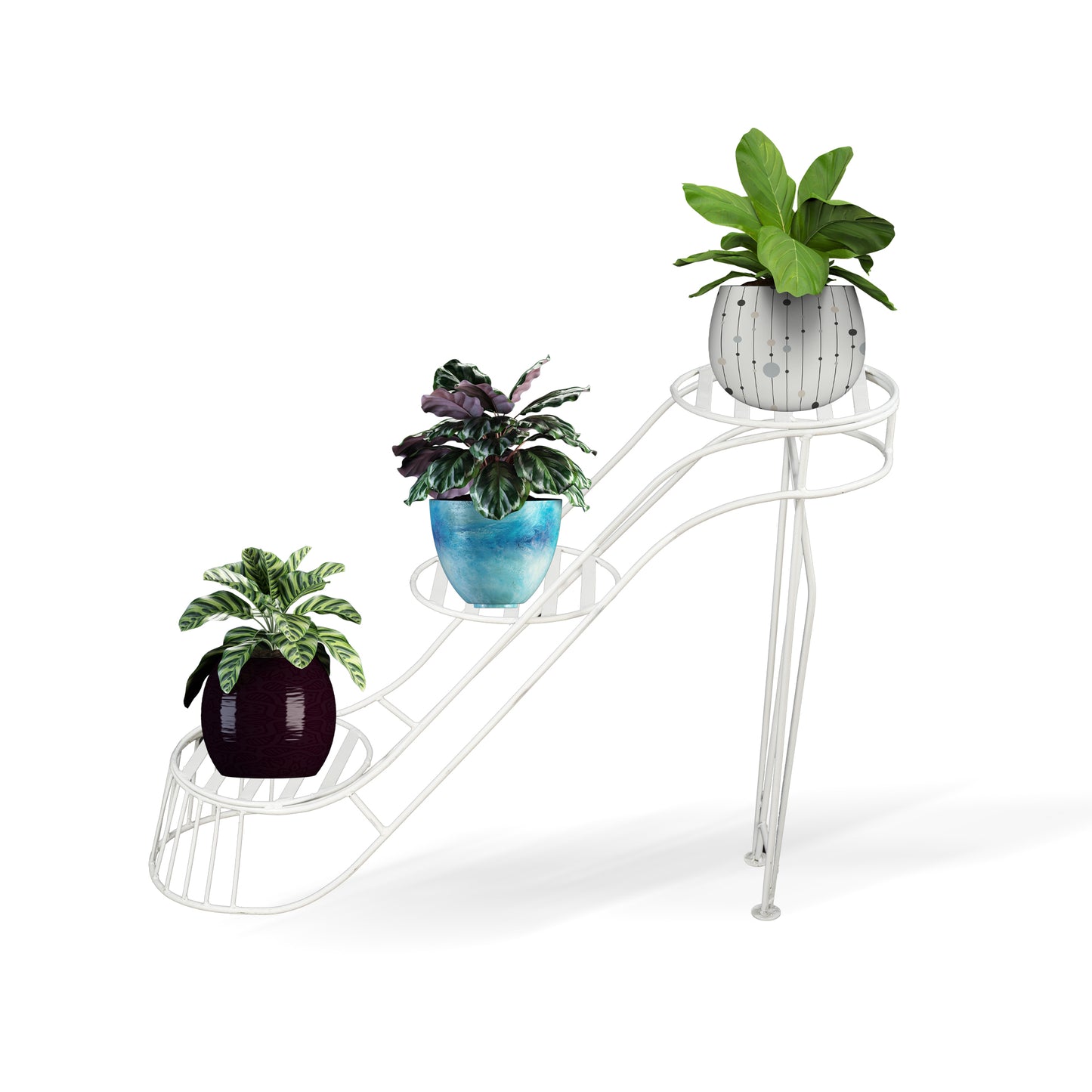 Wave Design Three Plant Stand