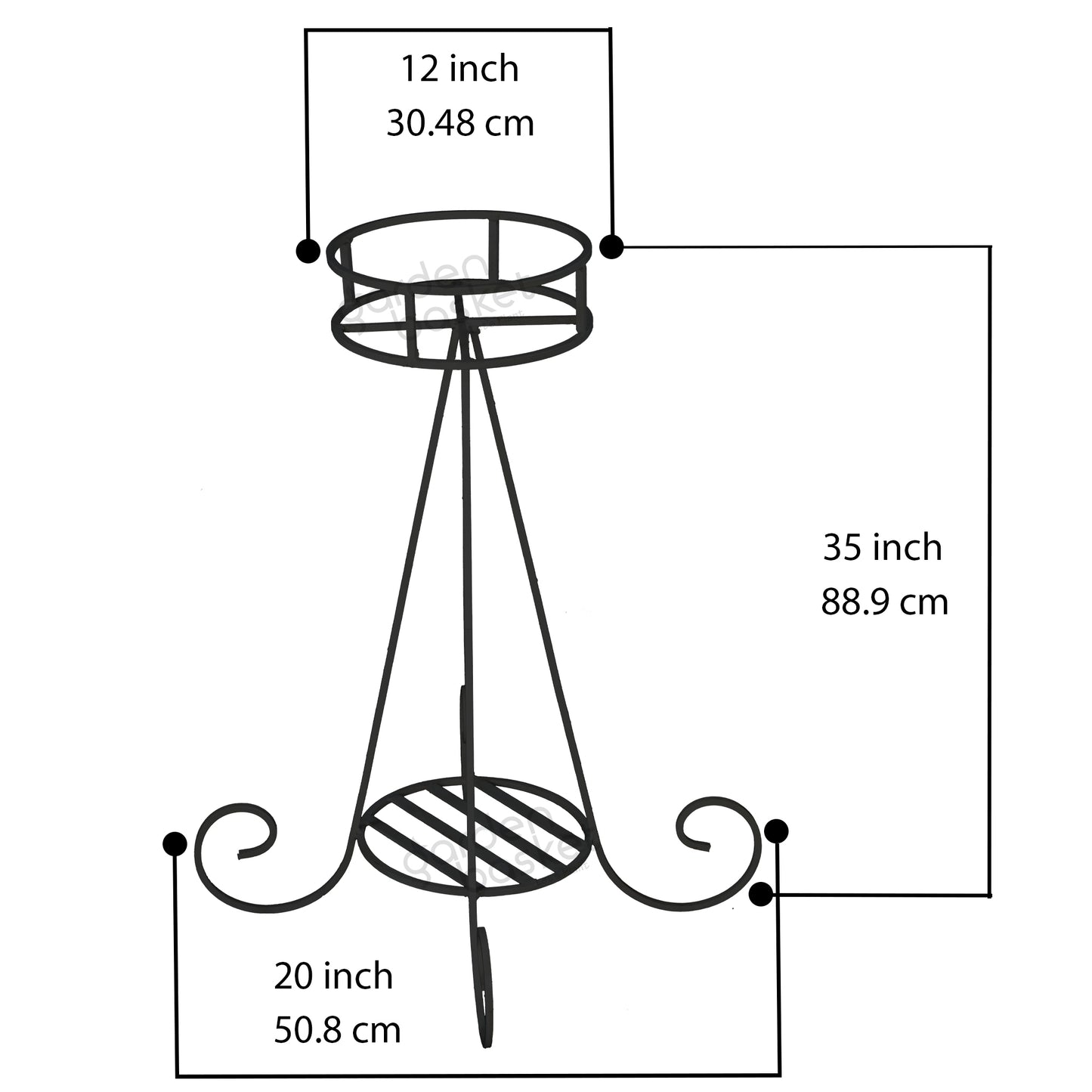 Flora Dual Bucket Plant Stand