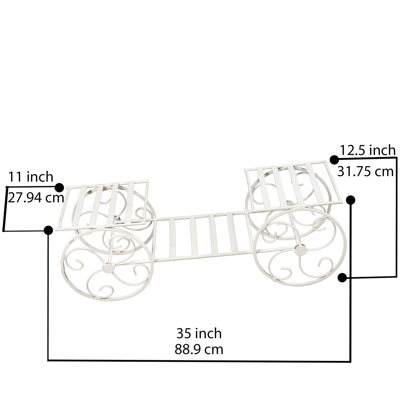 Four wheels planter stand for plants