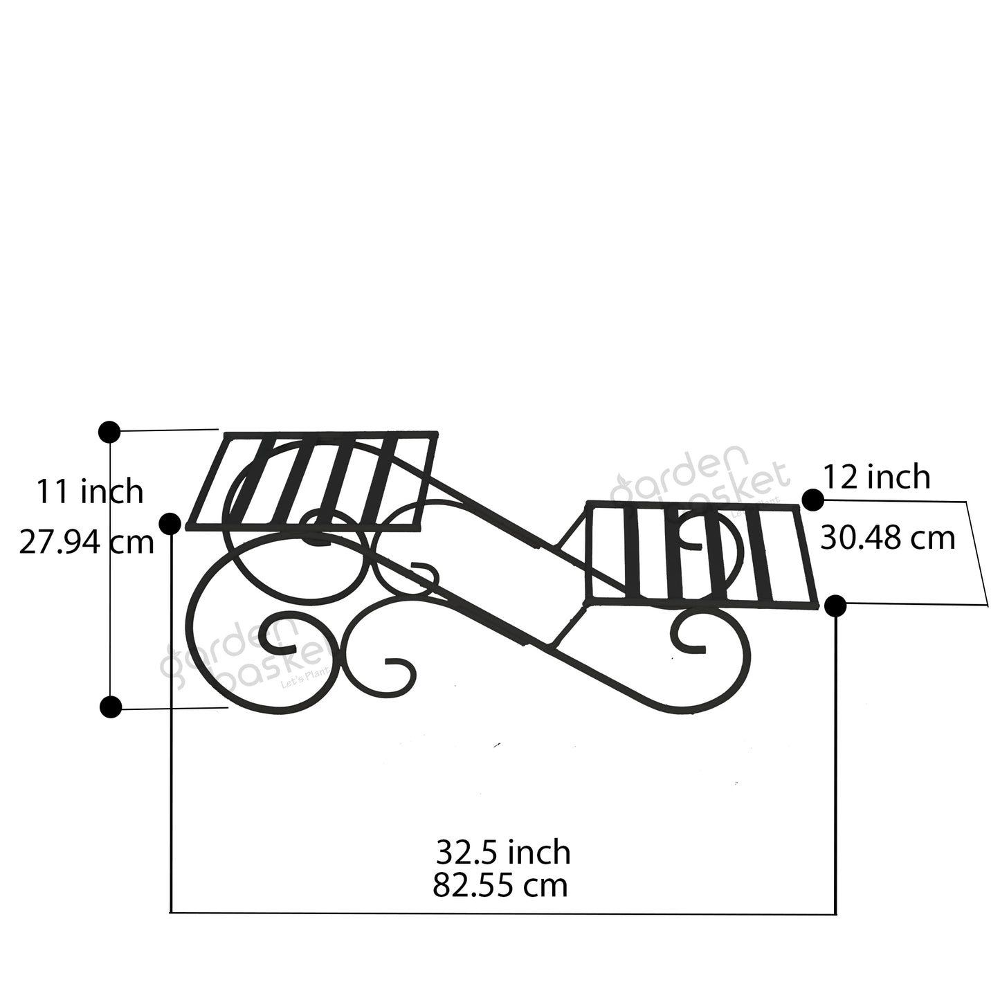 Iris Dual Bucket Plant stand