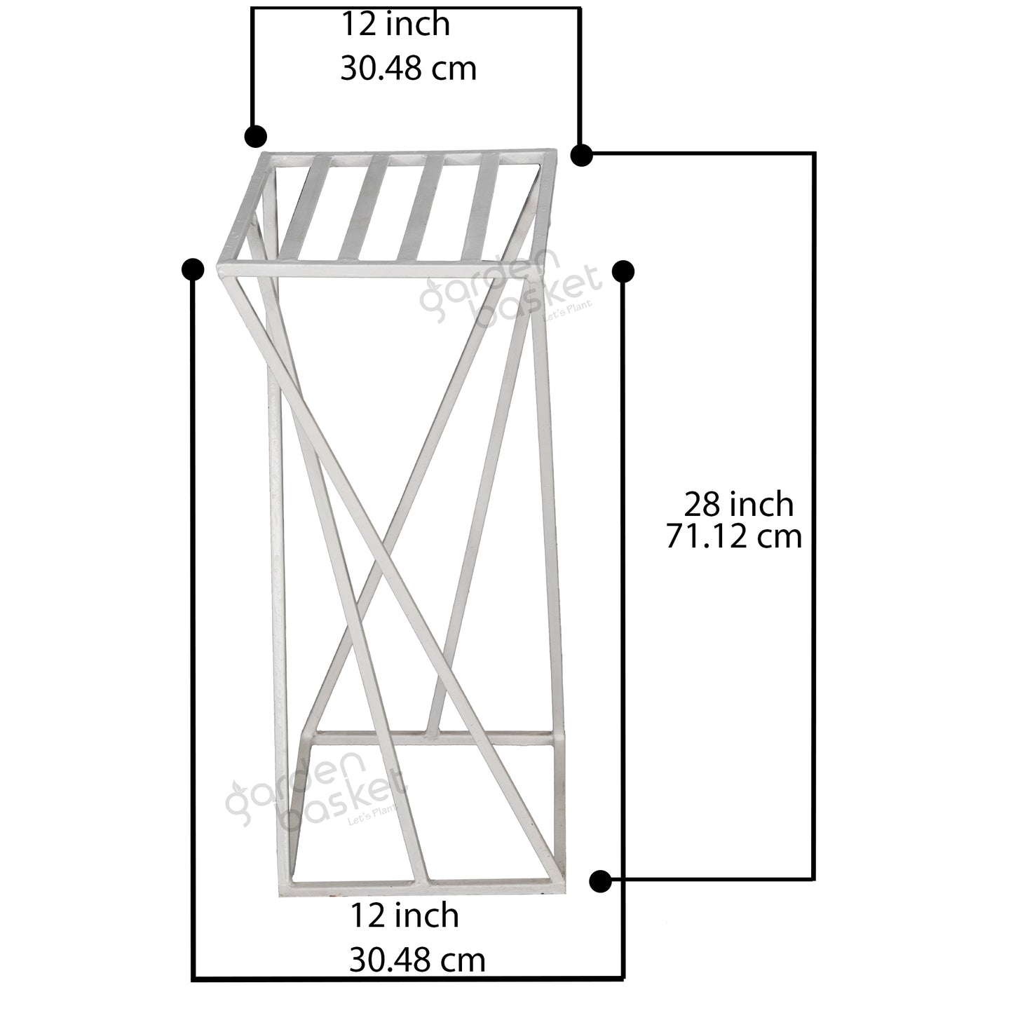 Opal Square Tall plant stand