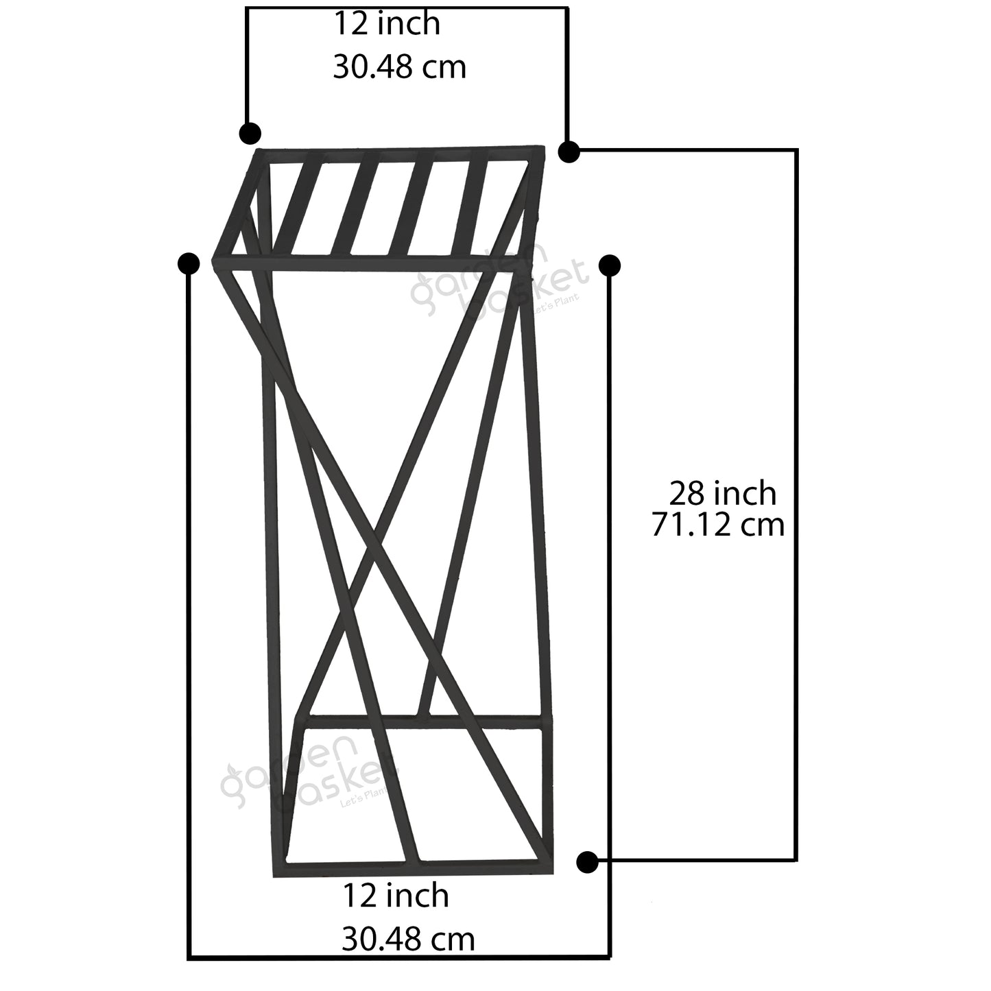 Opal Square Tall plant stand