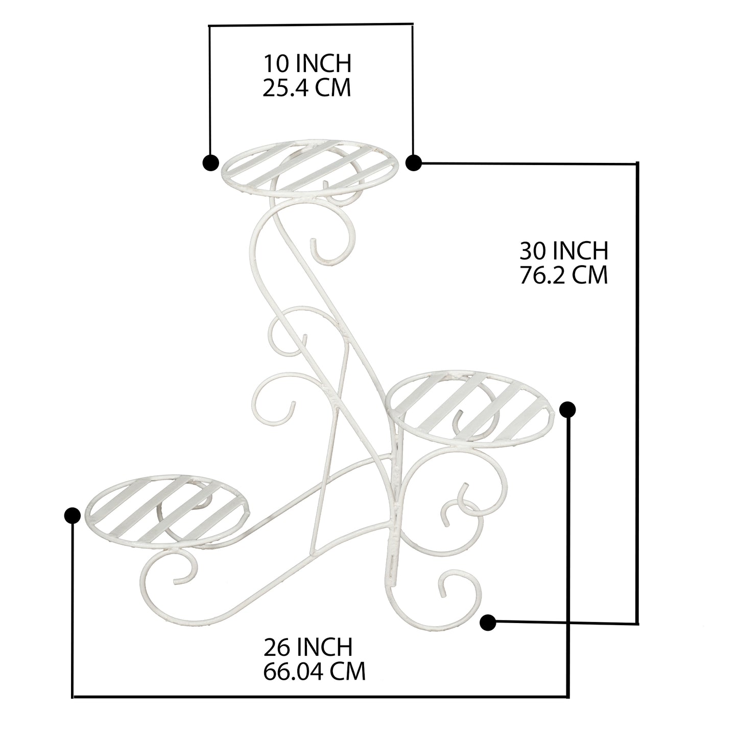 Plus Designed Three Plant Stand