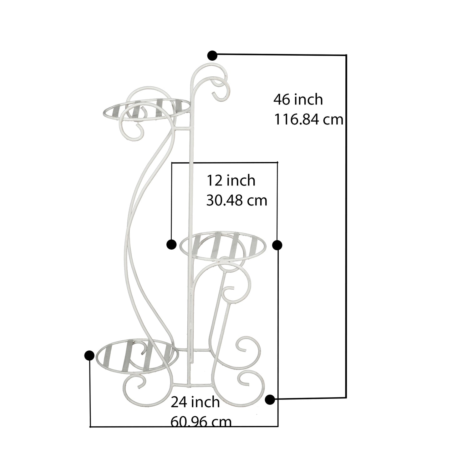 Garnet Three bucket Plant Stand