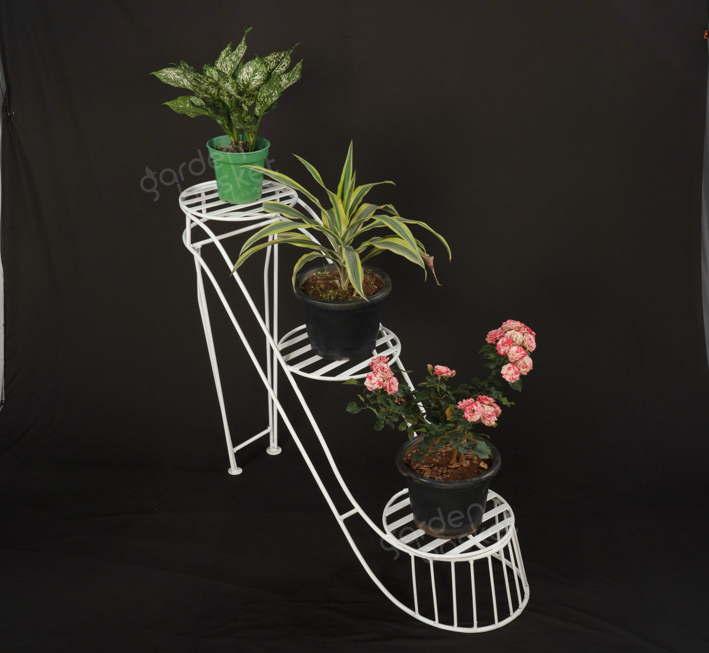 Wave Design Three Plant Stand
