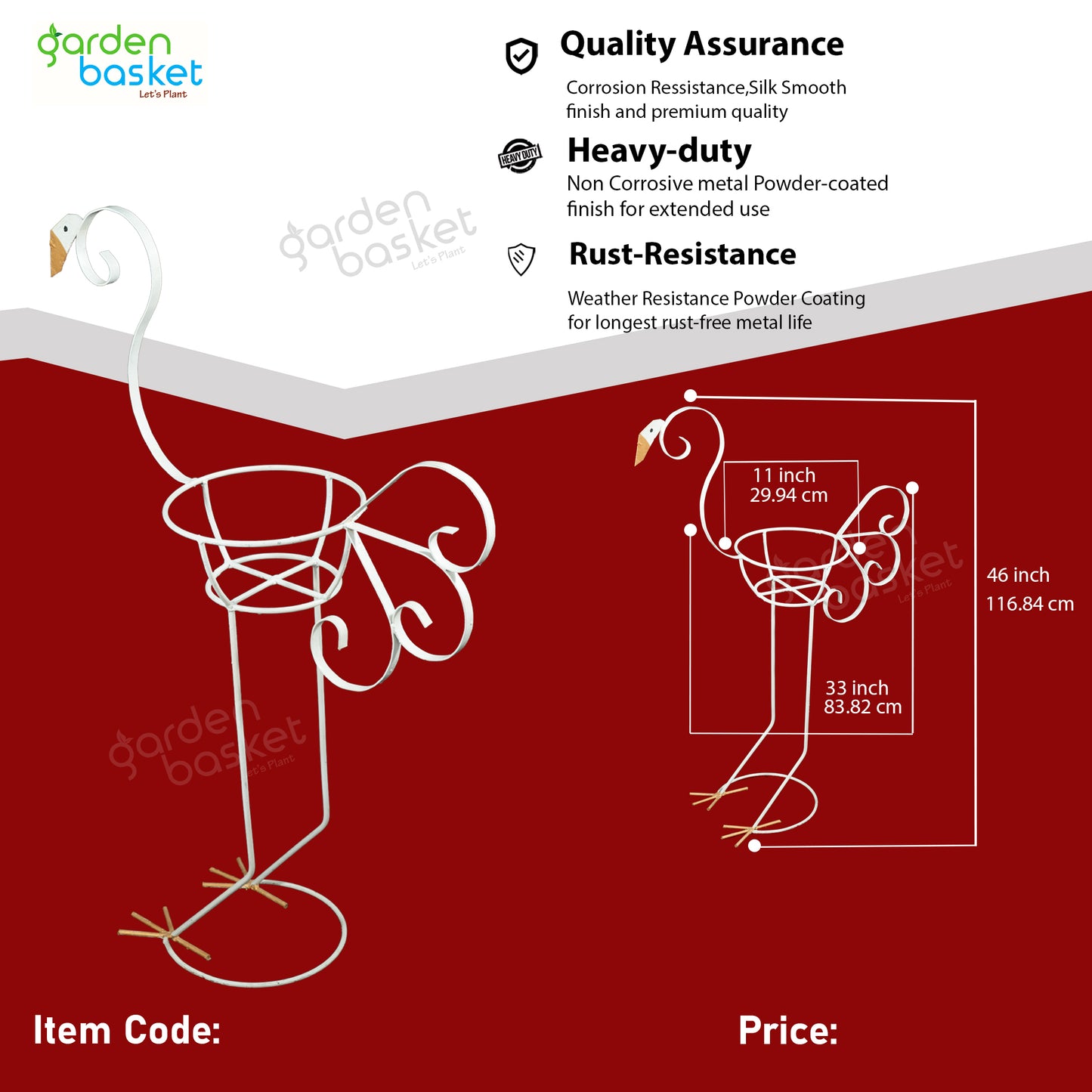 Flamingo style plant stand for plants