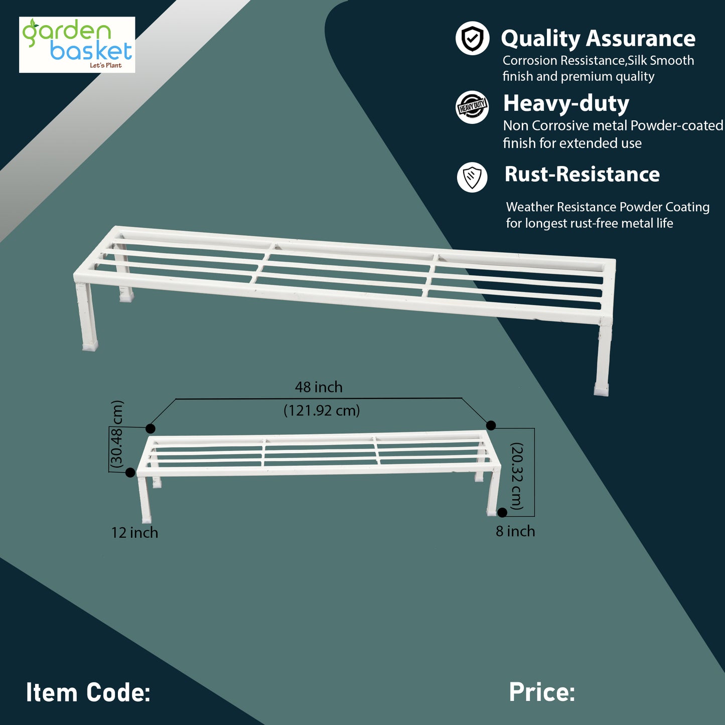 Rectangle Shape One Step Plant Stand