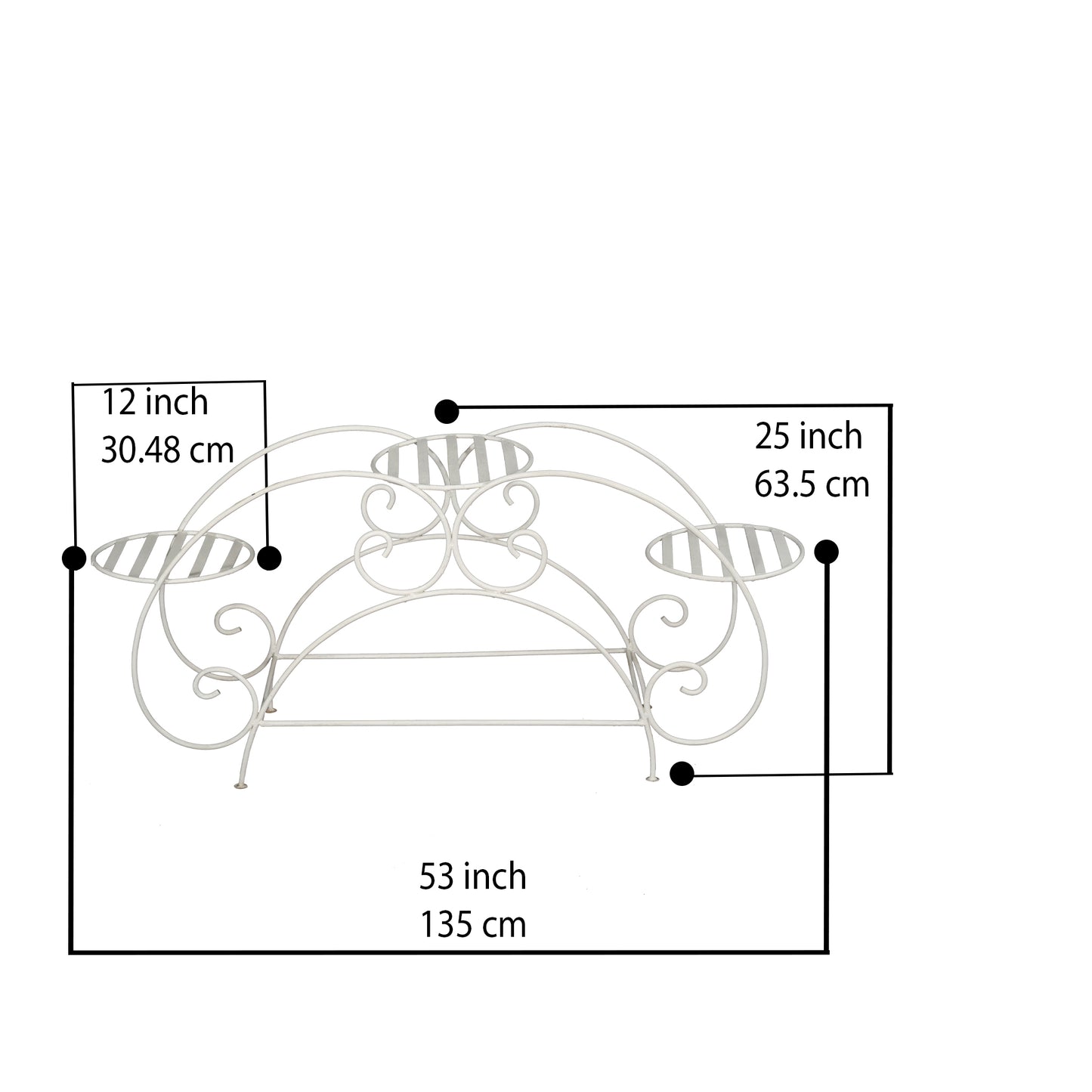 Umbrella Shaped Three Plant Stand