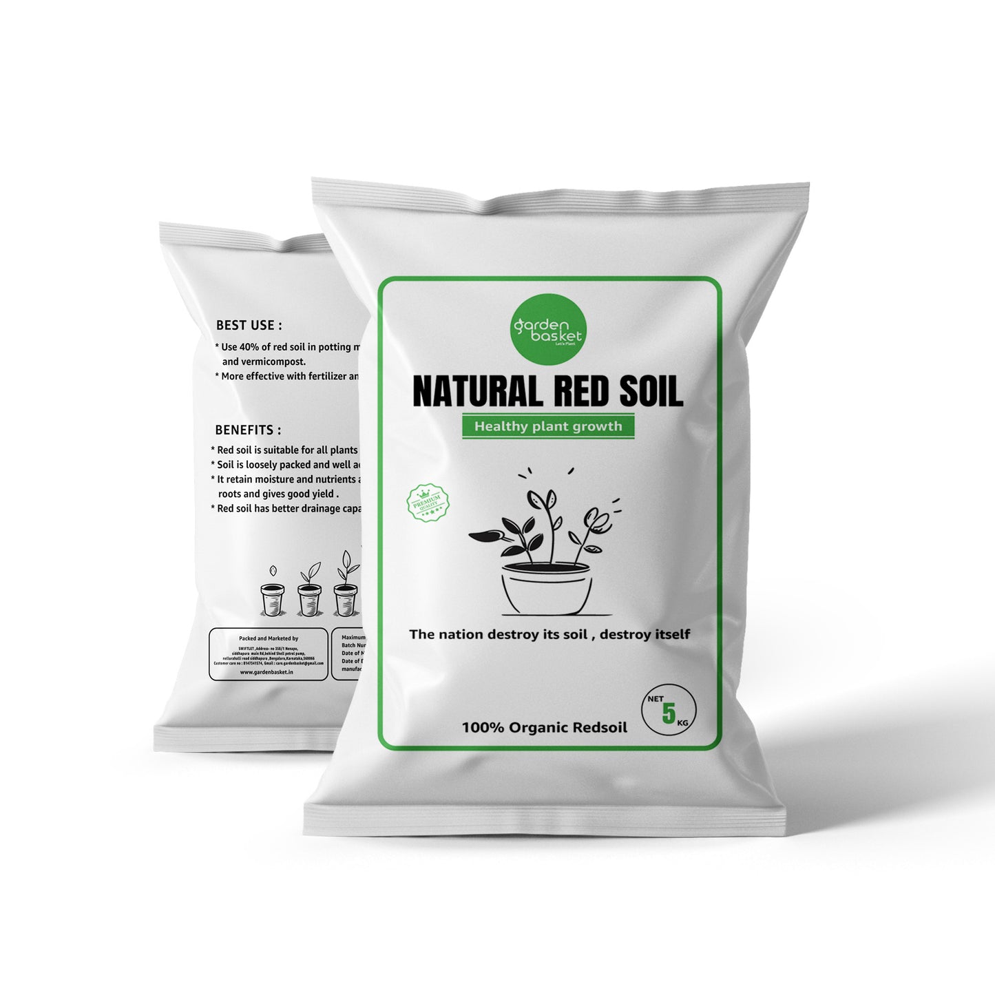 Gardenbasket Red soil for plants