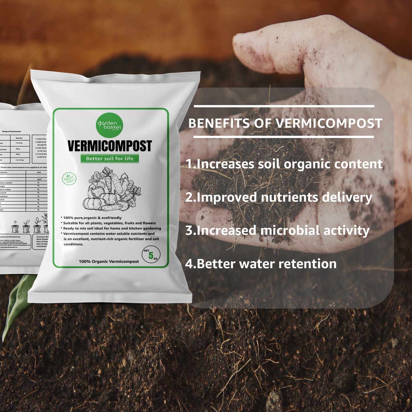 GardenBasket Vermicompost for plants