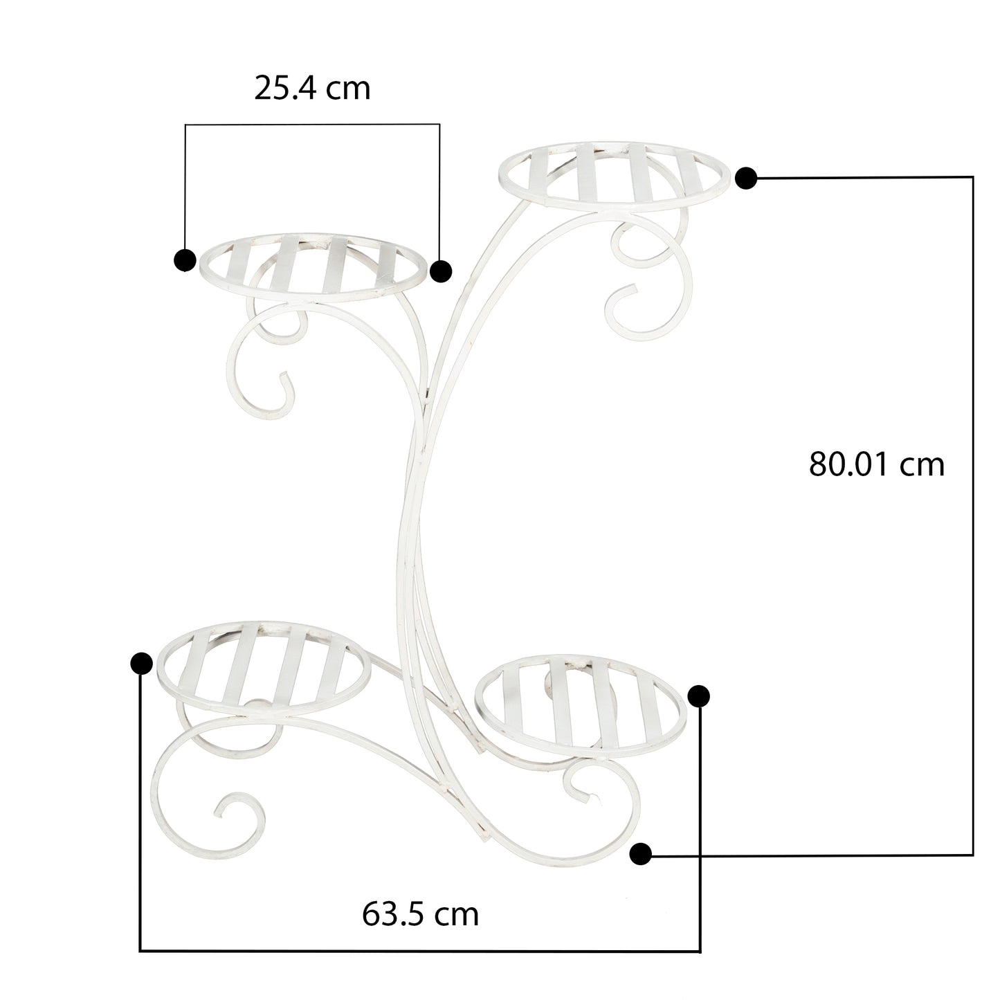 Turquoise plant stand for pots