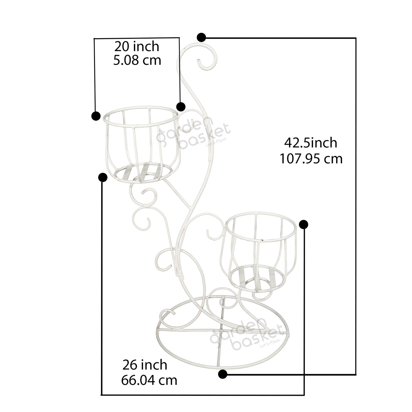 Axinite Dual Bucket Plant Stand