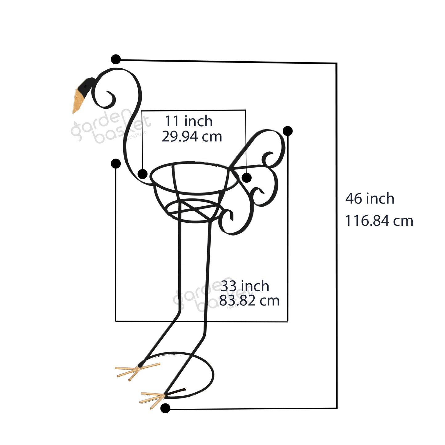 Flamingo style plant stand for plants