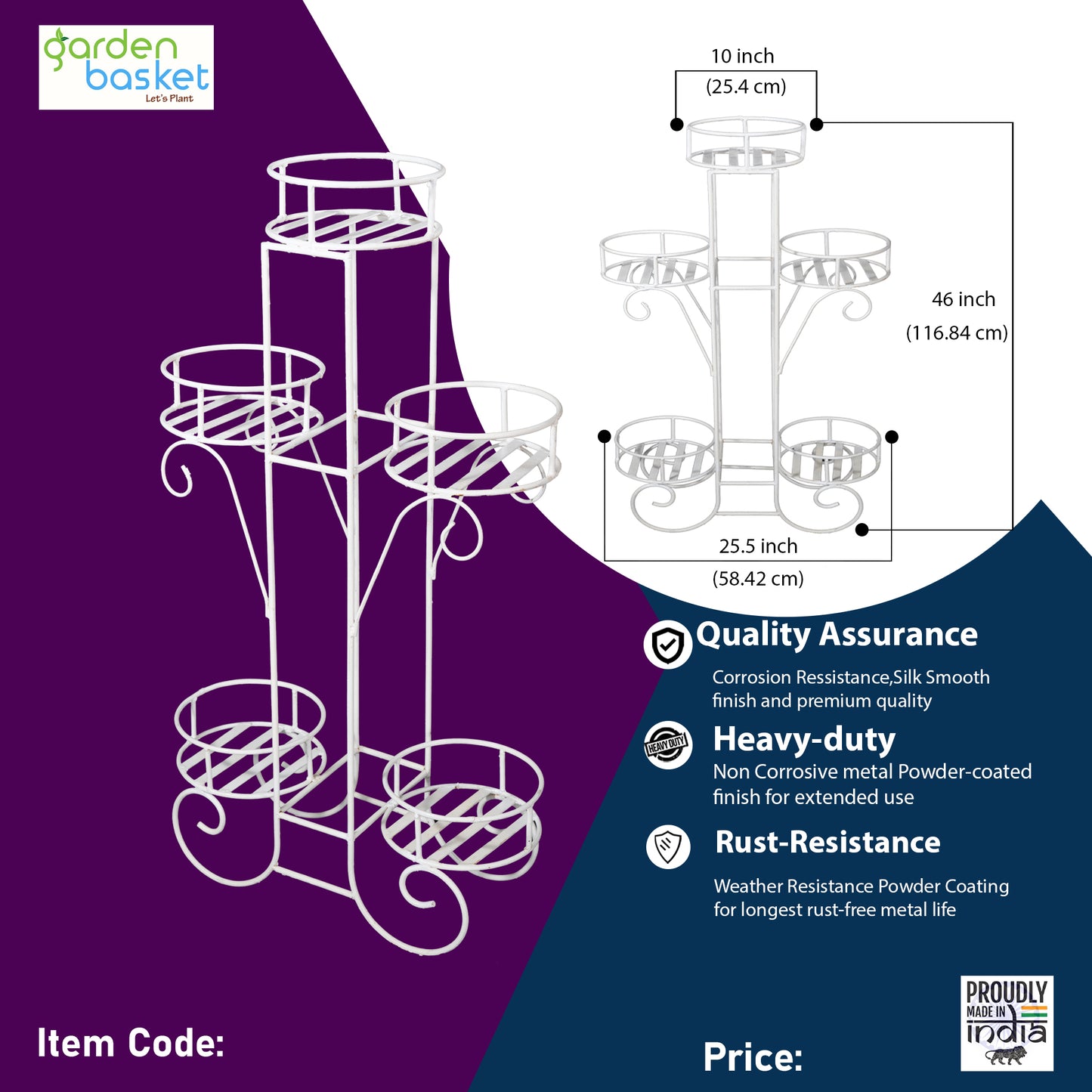 Quartz plant stand for plants