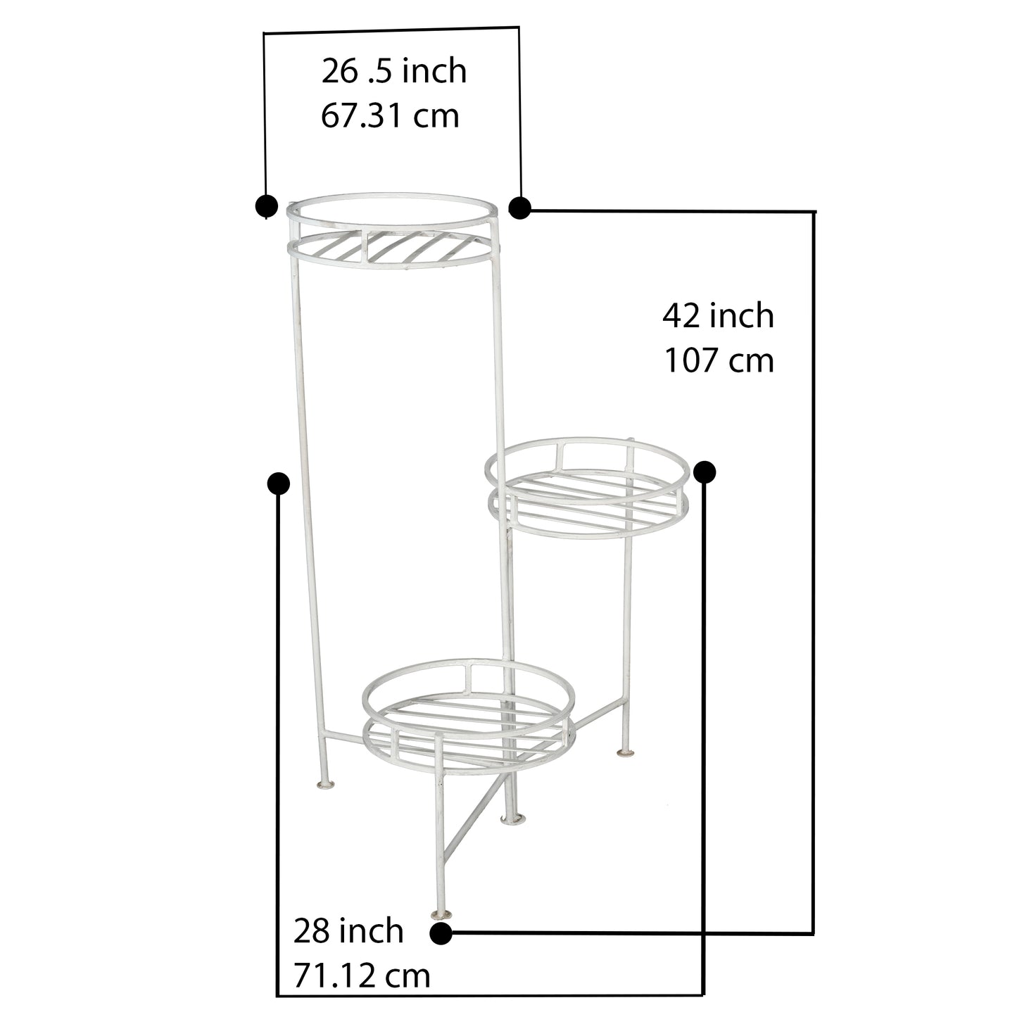 Round Three bucket Plant stand