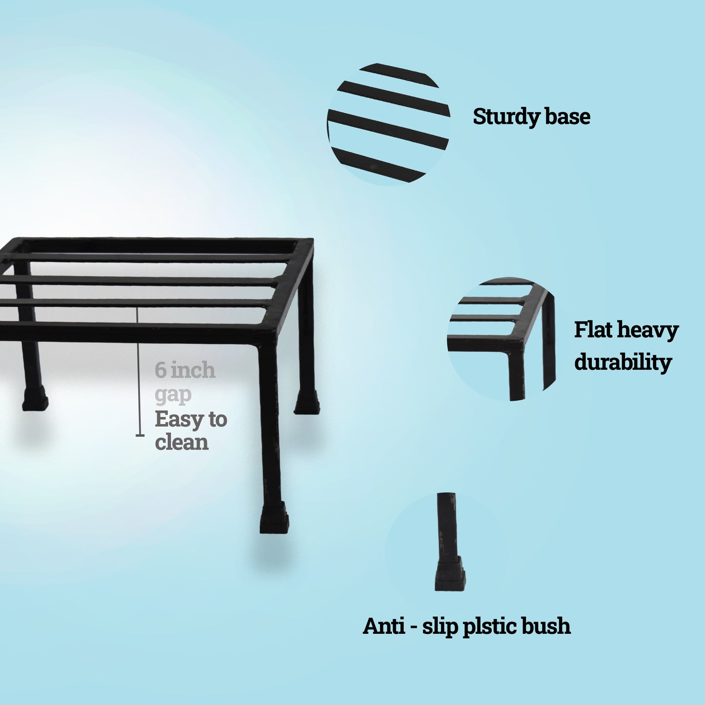 Square Latin Metal Plant Stand