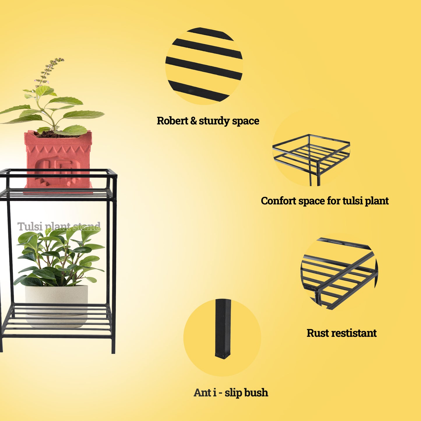 Top Ring Tulasi Plant Stand