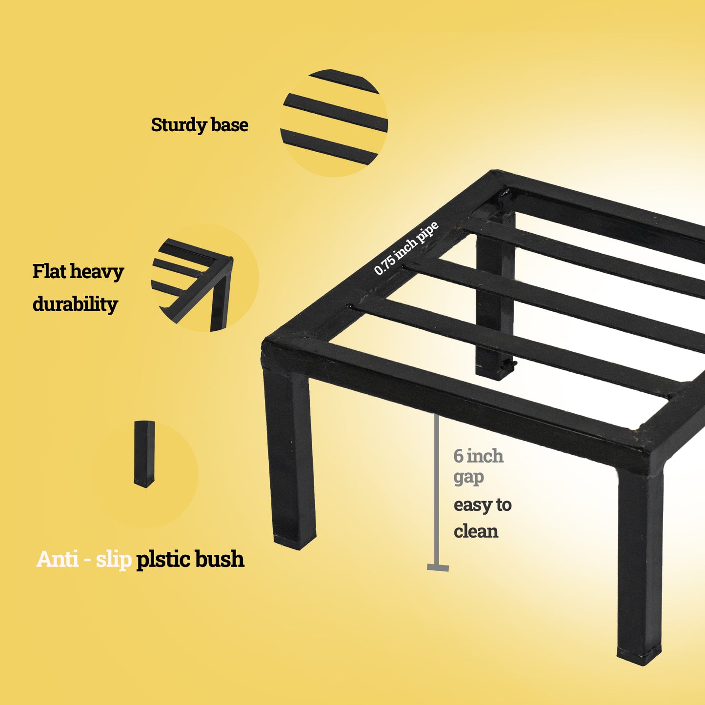 Square Latin Metal Plant Stand